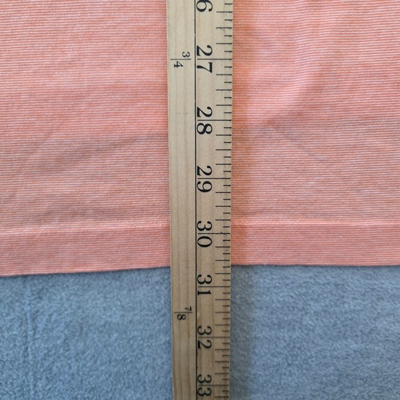 Polo Ralph Lauren Mens XL Pima Cotton Micro Stripe Polo Shirt Orange White - Picture 8 of 8